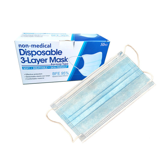 Facemask 3 Ply Disposable Face Mask Box